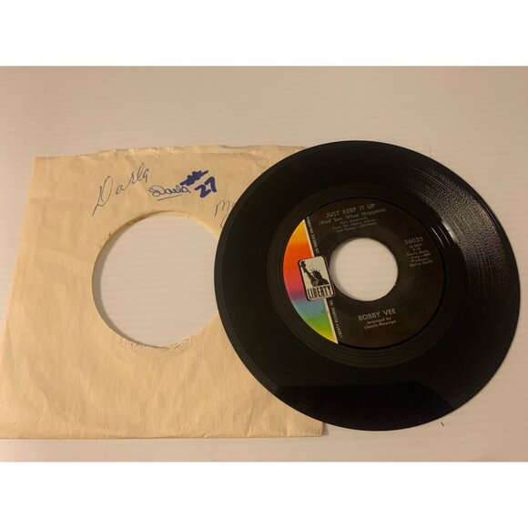 Bobby Vee "Just Keep It Up" 45 RPM Vinyl Record Liberty 56033 - Picture 3 of 5